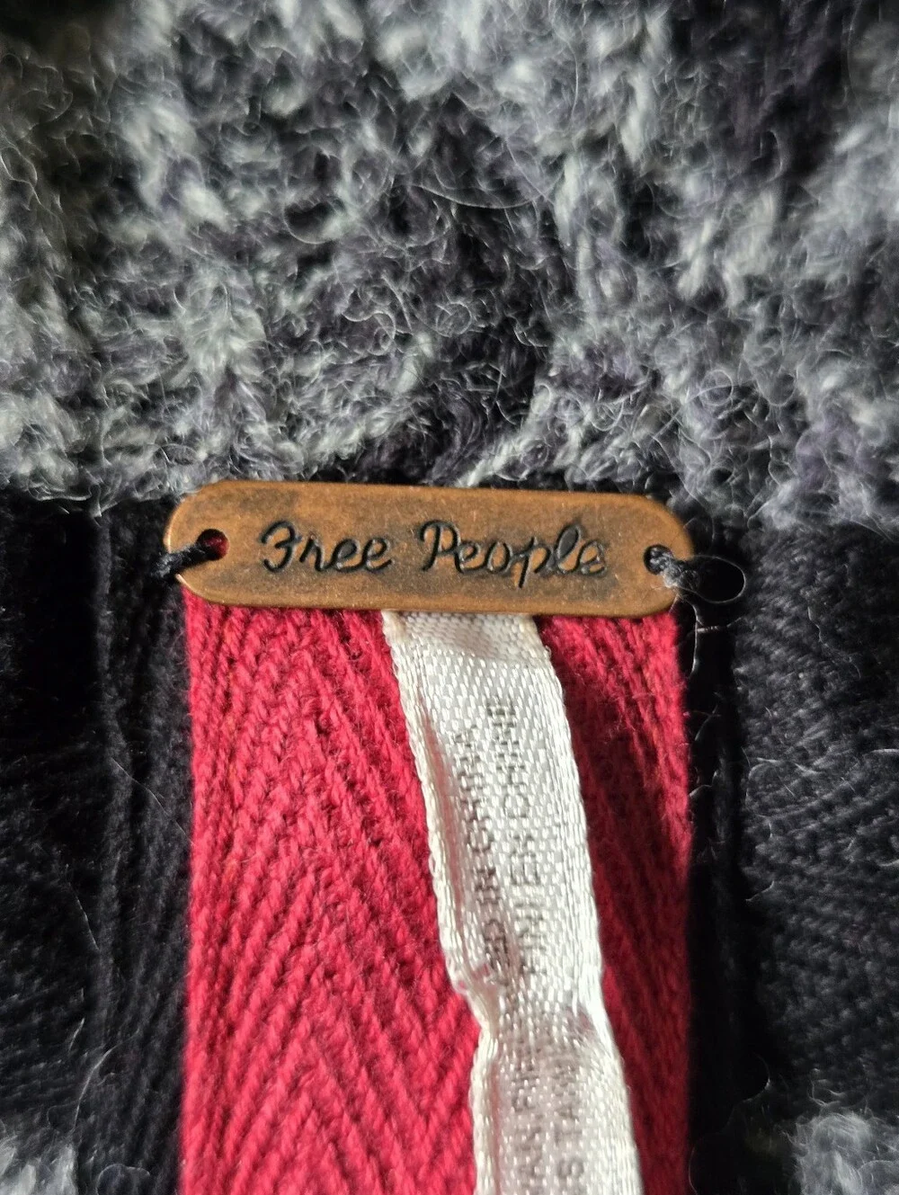 Free People Raggy Hooded Knit Sweater Size Medium